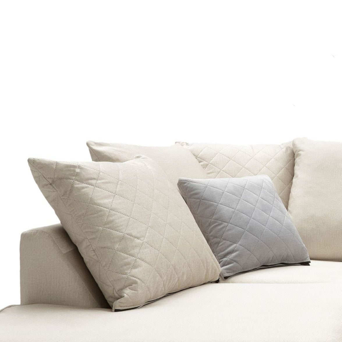 Bethan Velvet Corner Sofa - Left Arm Cream