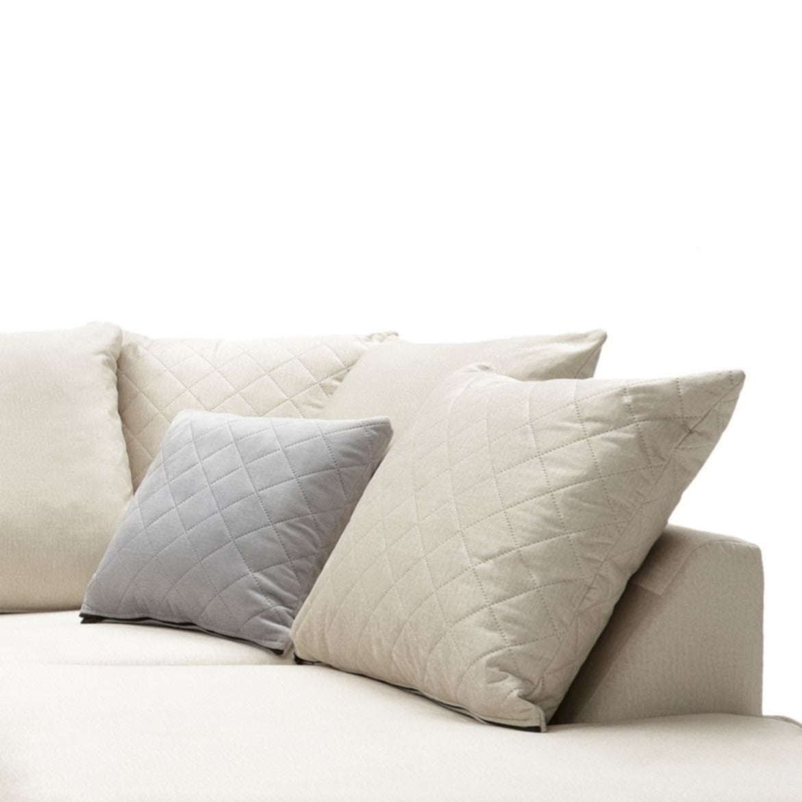 Bethan Velvet Corner Sofa - Left Arm Cream