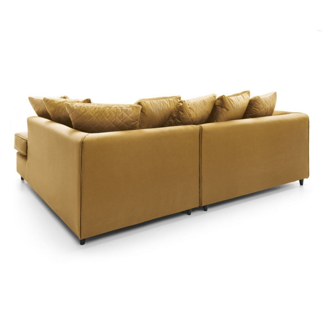 Bethan Velvet Corner Sofa - Left Arm Antique Gold