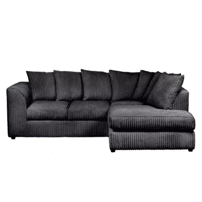 Mona Jumbo Cord Grey Corner Sofa