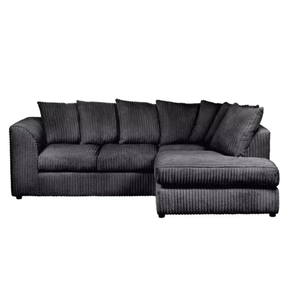 Mona Jumbo Cord Mink Corner Sofa