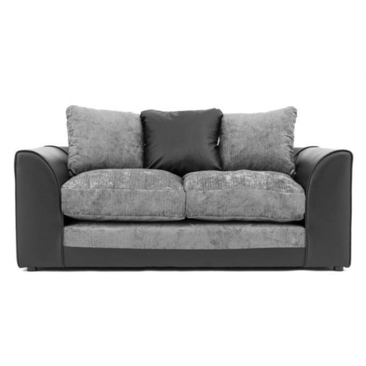 Dylan Fabric 3 Seater and 2 Seater Sofa Set - Black Grey or Brown Beige