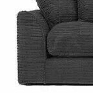 Jamba Double-Padded Fabric Black Corner Sofa - 6 Colours Available