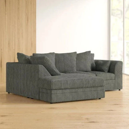 Mona Jumbo Cord Mink Corner Sofa