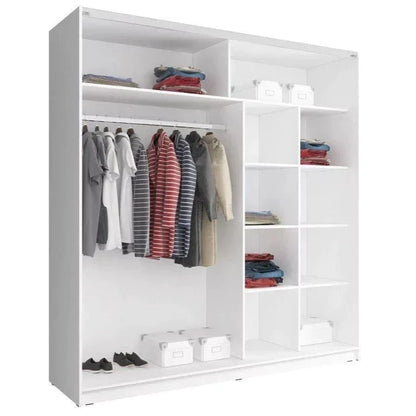 Micah 03 Sliding Door Wardrobe 200cm - White