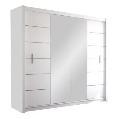 Lisbane White Sliding Door Wardrobe - 150cm,180cm and 203cm