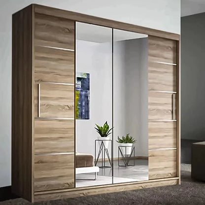 Lisbane Oak Sliding Door Wardrobe - 150cm,180cm and 203cm