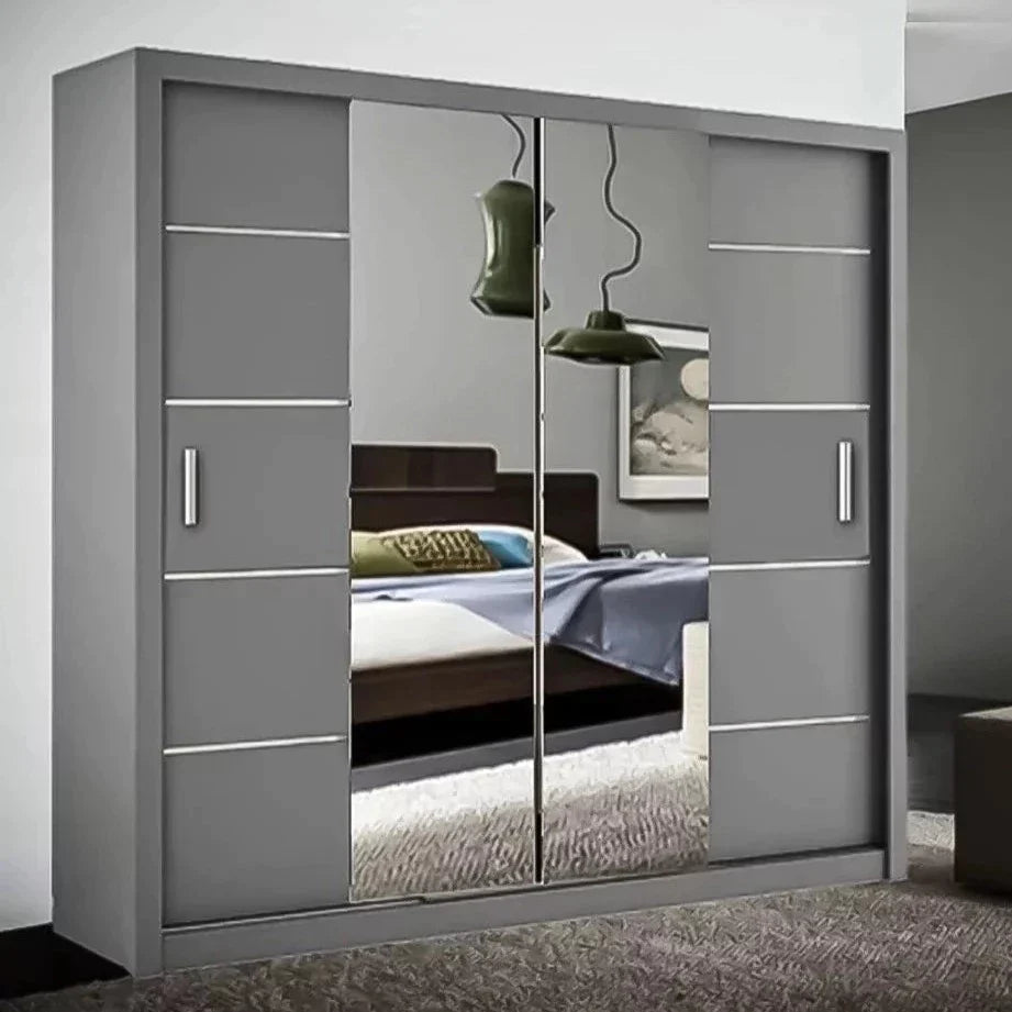 Lisbane White Sliding Door Wardrobe - 150cm,180cm and 203cm