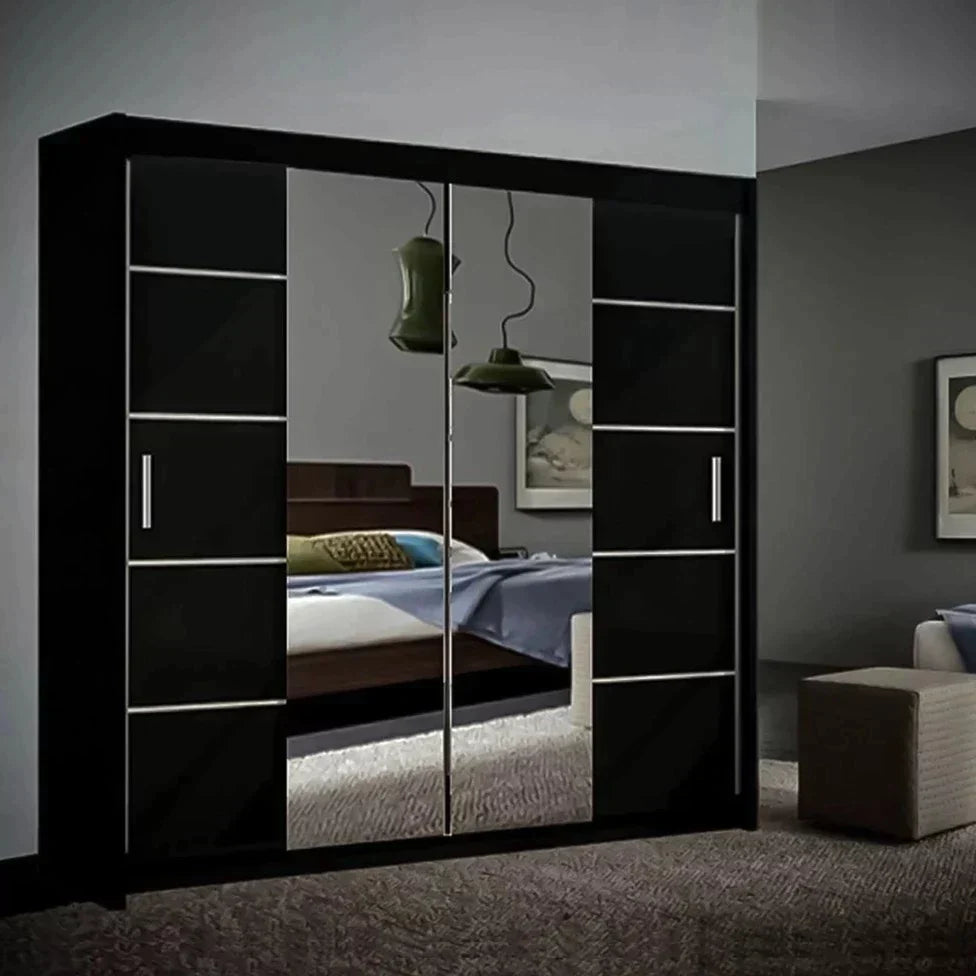 Lisbane Oak Sliding Door Wardrobe - 150cm,180cm and 203cm