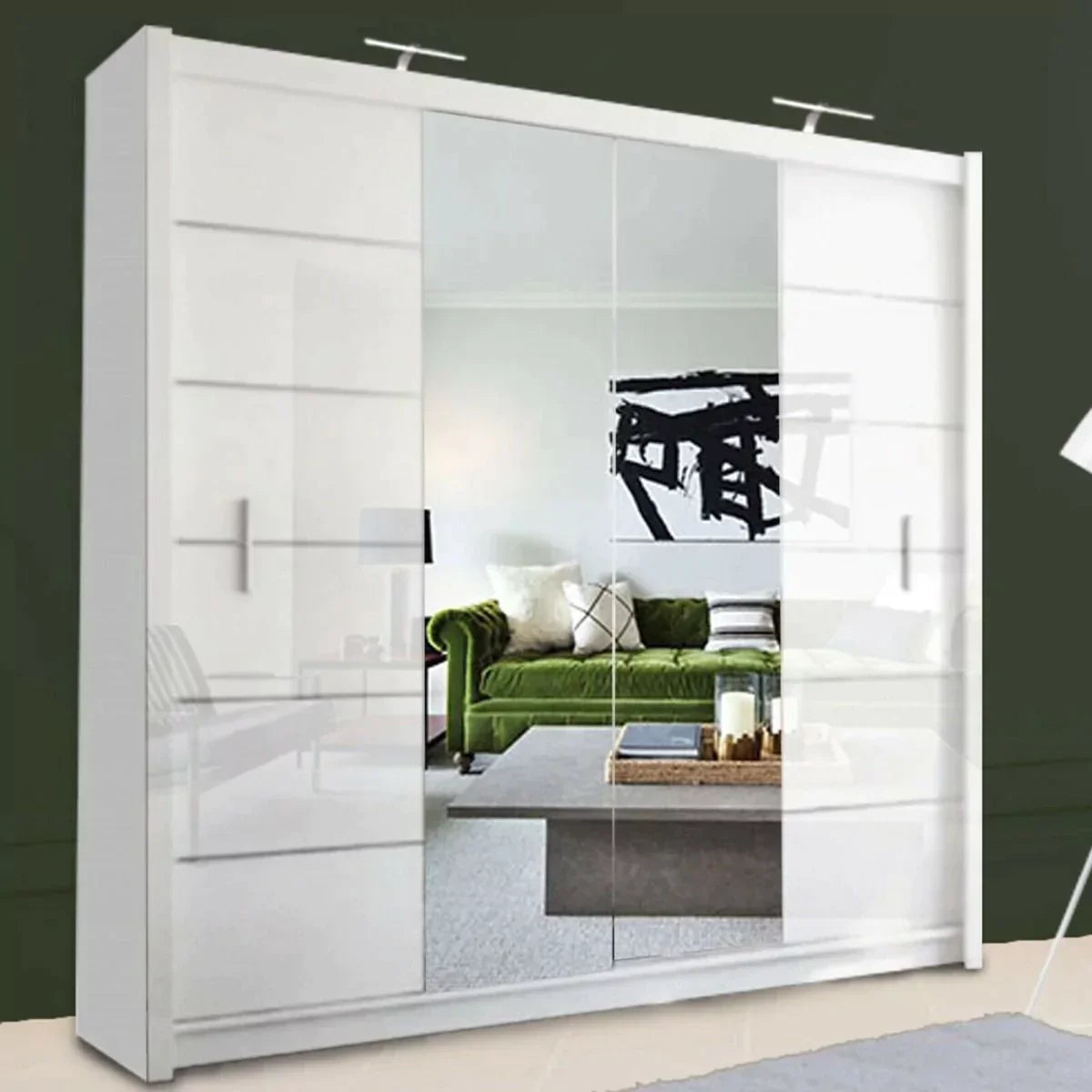 Lisbane Grey Sliding Door Wardrobe - 150cm,180cm and 203cm