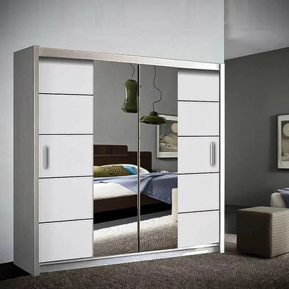 Lisbane White Sliding Door Wardrobe - 150cm,180cm and 203cm