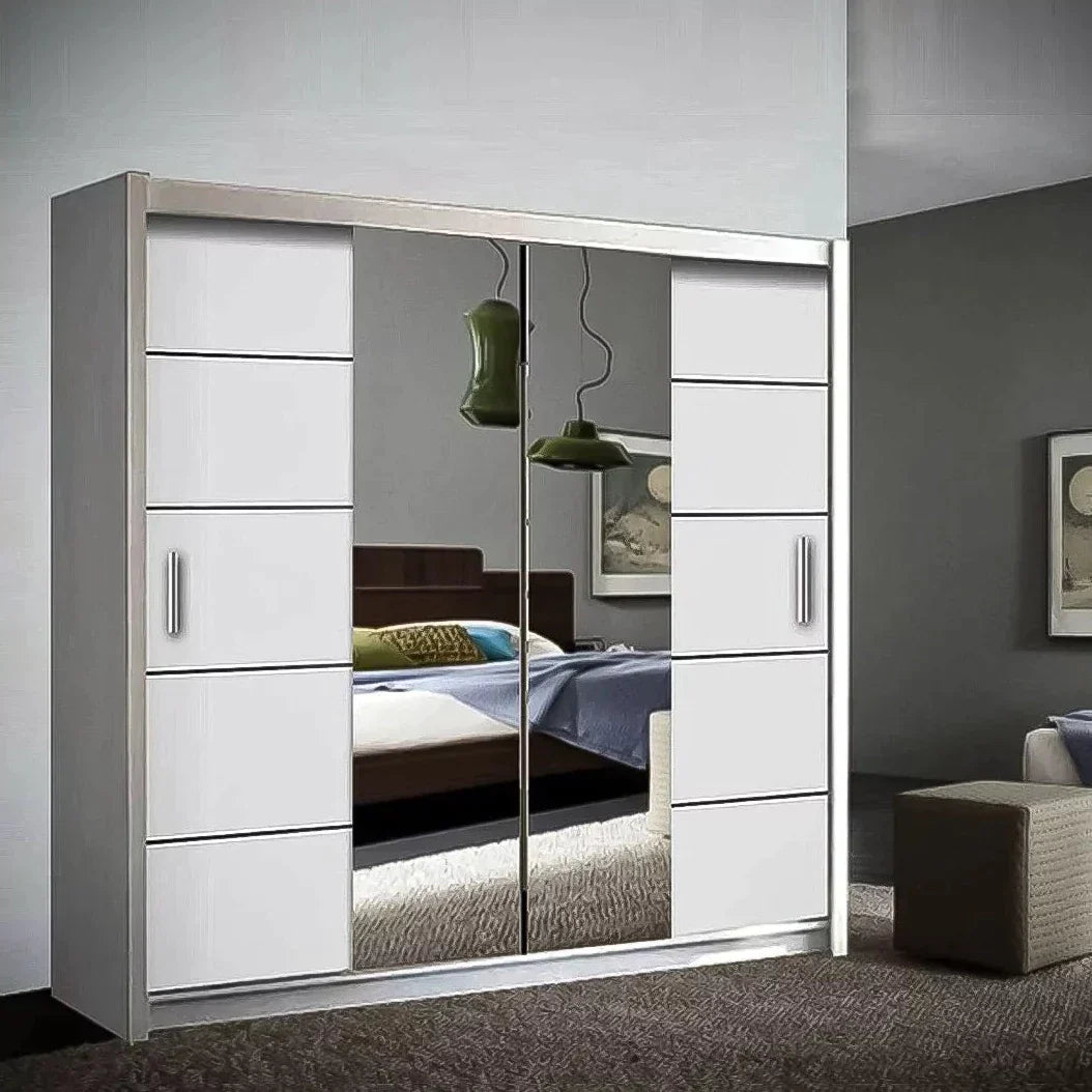 Lisbane Oak Sliding Door Wardrobe - 150cm,180cm and 203cm