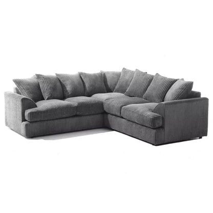 Jamba Double-Padded Fabric Mink Corner Sofa - 6 Colours Available