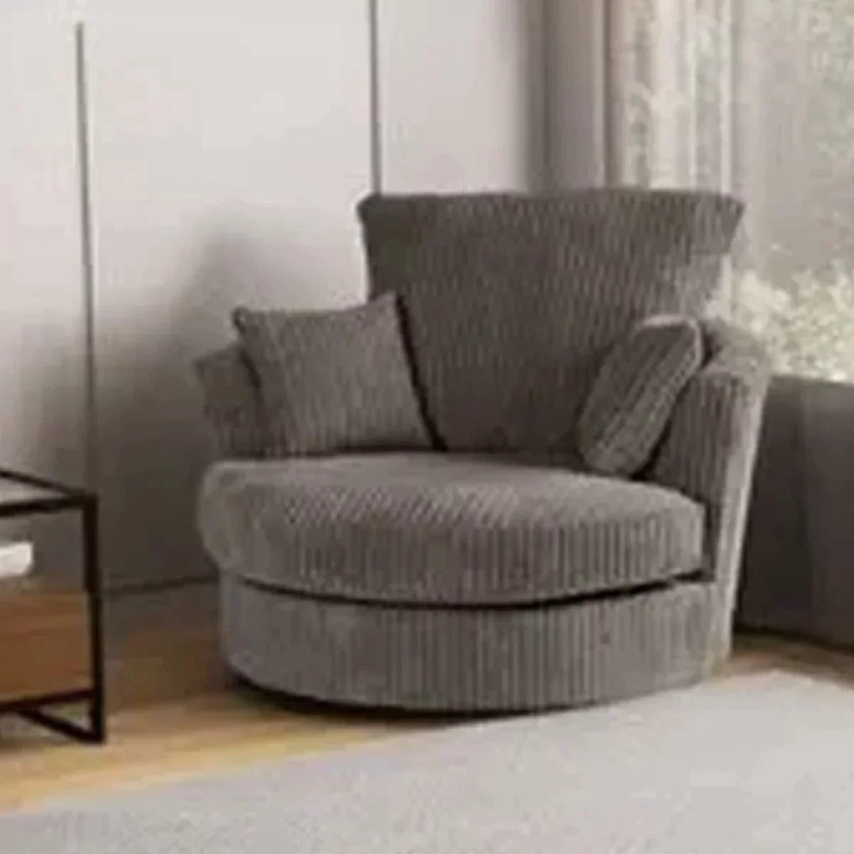 Jamba Double Padded Fabric Brown Corner Sofa - 6 Colours Available