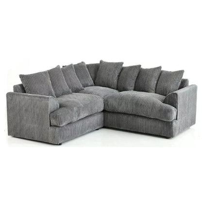 Jamba Double-Padded Fabric Grey Corner Sofa - 6 Colours Available