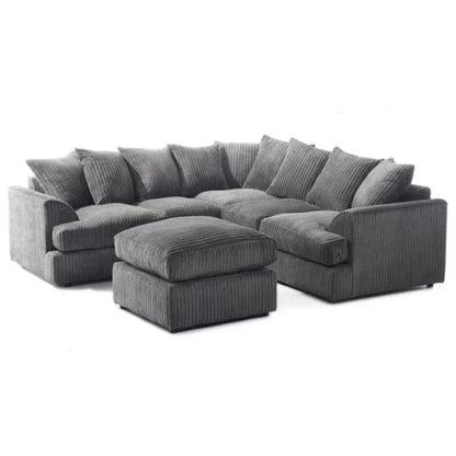 Jamba Double-Padded Fabric Mink Corner Sofa - 6 Colours Available