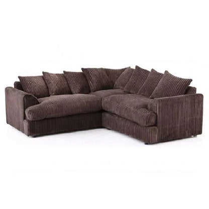 Jamba Double-Padded Fabric Grey Corner Sofa - 6 Colours Available