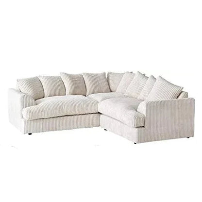 Jamba Double-Padded Fabric Grey Corner Sofa - 6 Colours Available