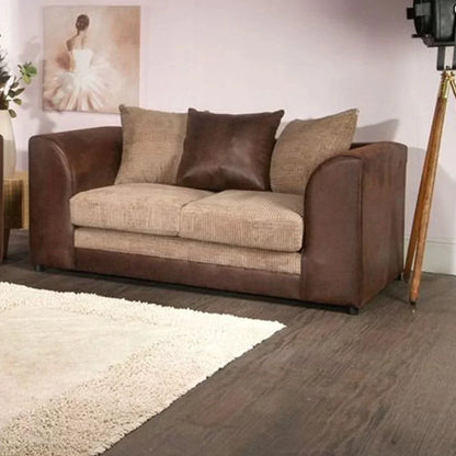 Benson 3 Seater and 2 Seater Sofa Set - Black and Grey