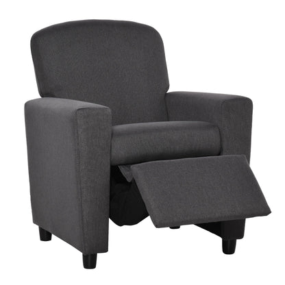 HOMCOM 2 w 1 Sofa Fotel Dziecięcy z Podnóżkiem do Dziecięcego Pokoju, Sypialni, Salonu, 55 x 50 x 67 cm, Szary