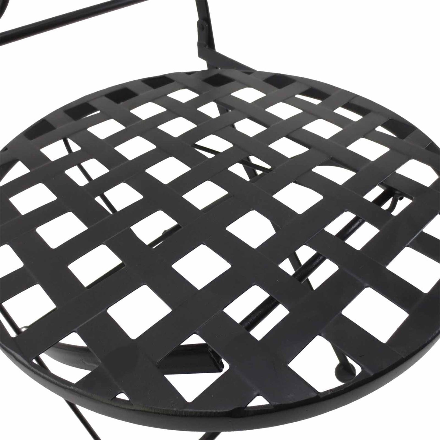 Outsunny 3 Piece Garden Mosaic Bistro Set Outdoor Patio 2 Folding Chairs & 1 Round Table  Outdoor Metal Furniture Vintage