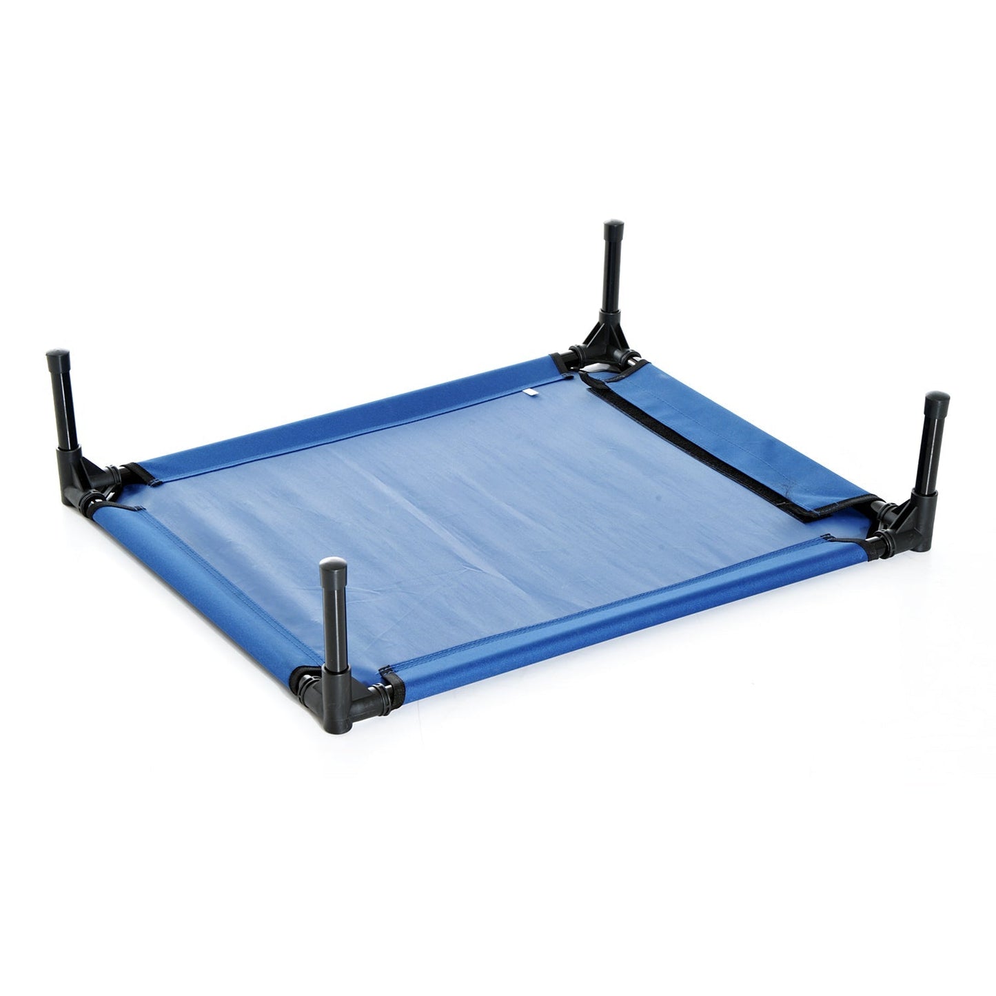 PawHut Elevated Pet Bed Portable Camping Raised Dog Bed w/ Metal Frame Blue (Medium)