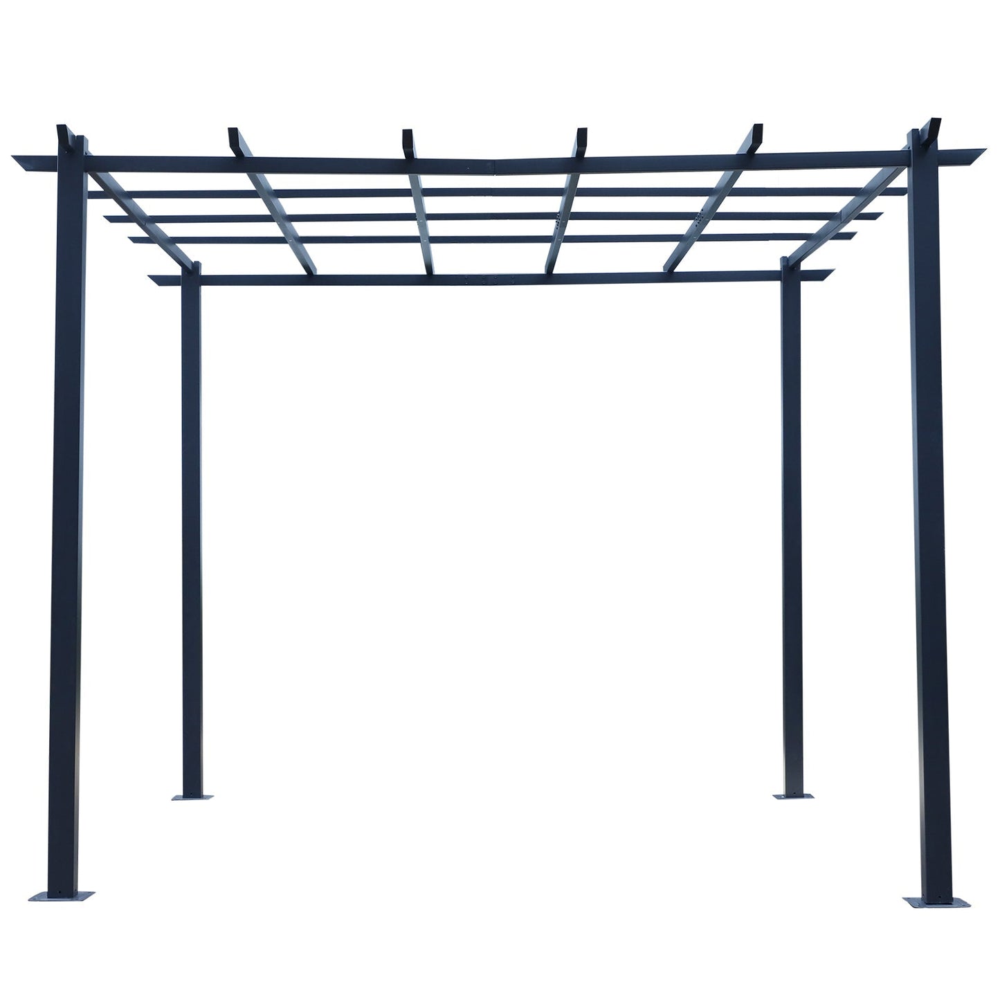 3 x 3 Meter Metal Pergola Gazebo Grape Trellis Climbing Plants Outdoor Sun Shelter Arbours Garden