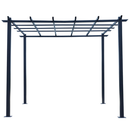 3 x 3 Meter Metal Pergola Gazebo Grape Trellis Climbing Plants Outdoor Sun Shelter Arbours Garden