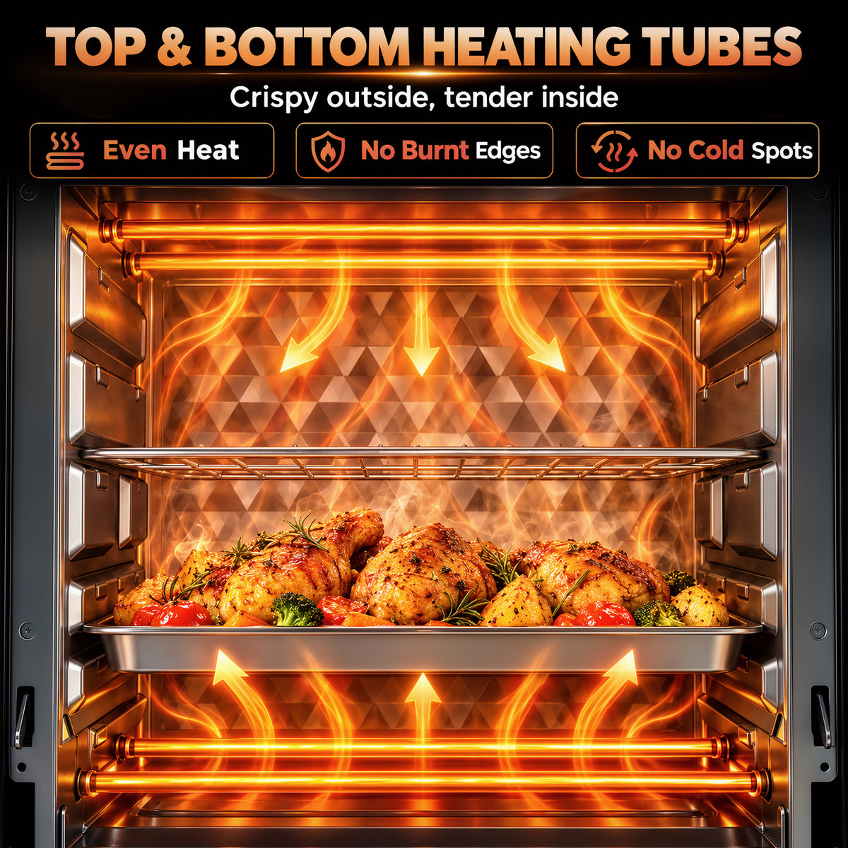 HOMCOM Mini Oven, 15 L Electric Oven and Grill w/ 60-230℃ Adjustable Temperature, 60 Minute Timer, Includes Baking Tray, Black