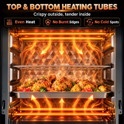 HOMCOM Mini Oven, 15 L Electric Oven and Grill w/ 60-230℃ Adjustable Temperature, 60 Minute Timer, Includes Baking Tray, Black