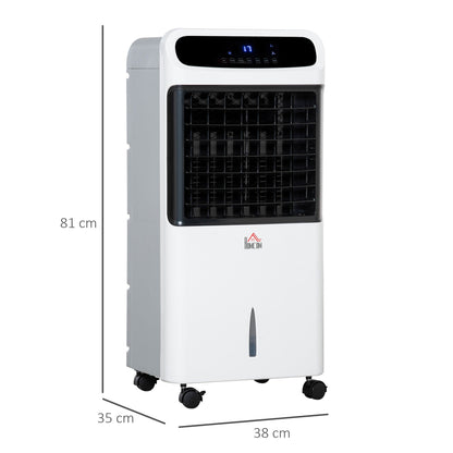 32" Mobile Air Cooler, Evaporative Anion Ice Cooling Fan Water Conditioner Humidifier Unit w/3 Modes, Remote Controller, Timer for Home Bedroom