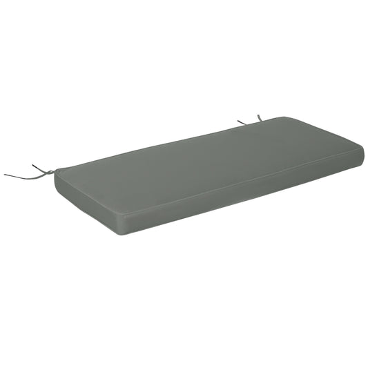 Poduszka na ławkę ogrodową Outsunny, dwuosobowa, do huśtawki ogrodowej, do użytku wewnątrz i na zewnątrz, 120 x 50 x 8 cm, kolor szary