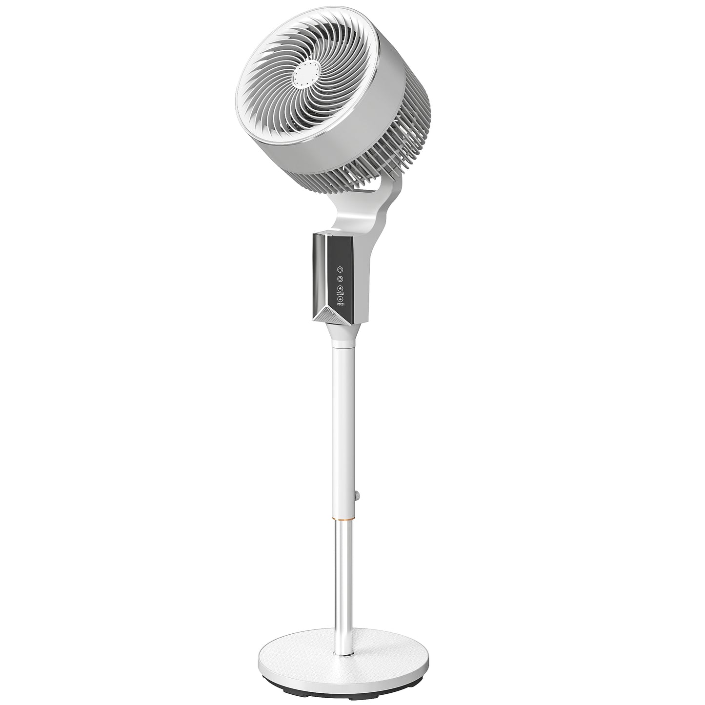 HOMCOM 20 dB Silent Standing Fan for Bedroom, 46" Pedestal Fan with Remote, 85Â° Oscillating, 8 Speeds, White