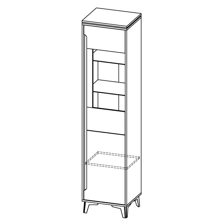 Gappa GA4 Tall Display Cabinet 47cm