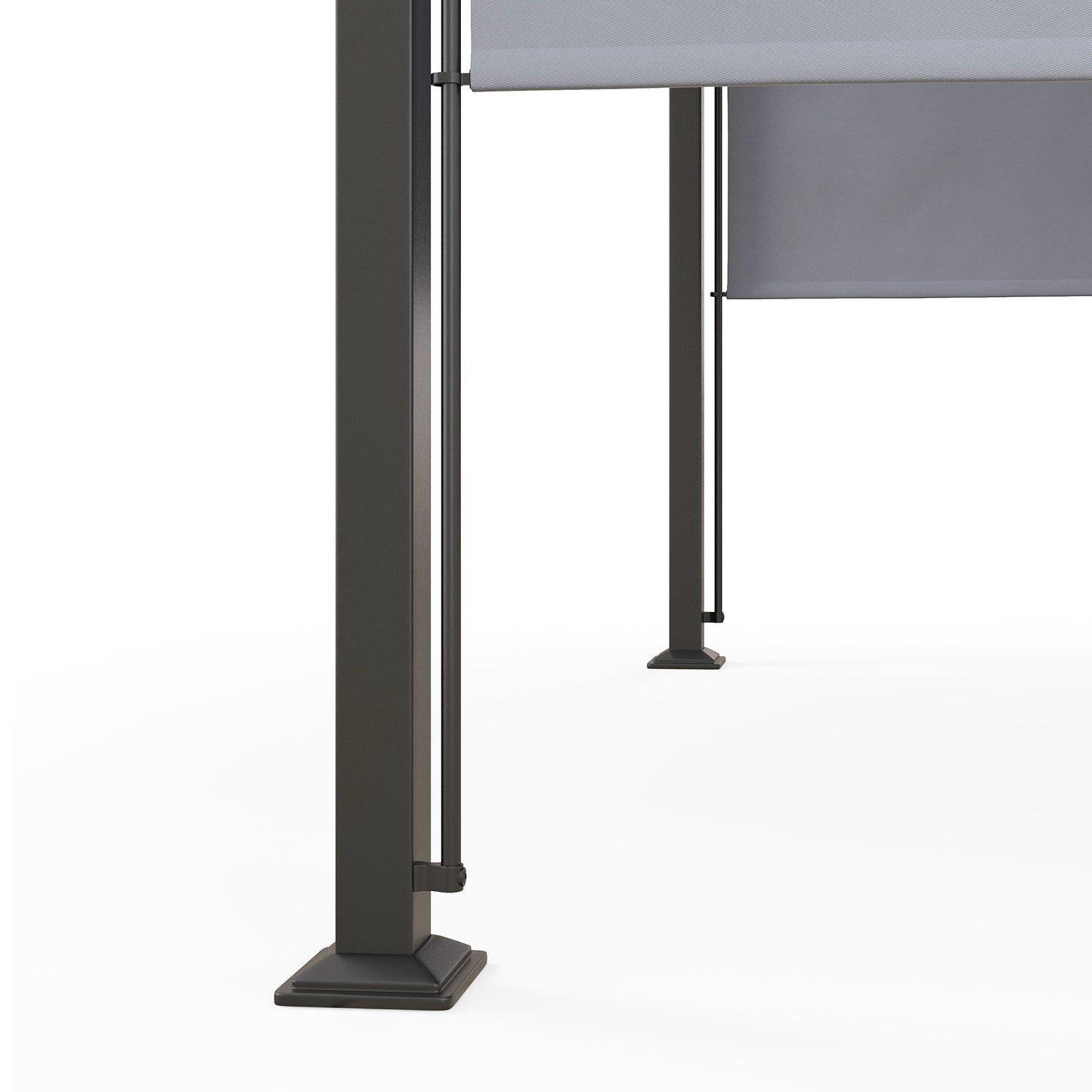 Pergola ogrodowa Outsunny 3 x 3(m) z regulowanym zadaszeniem, szara