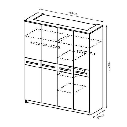 Cremona Hinged Door Wardrobe 185cm