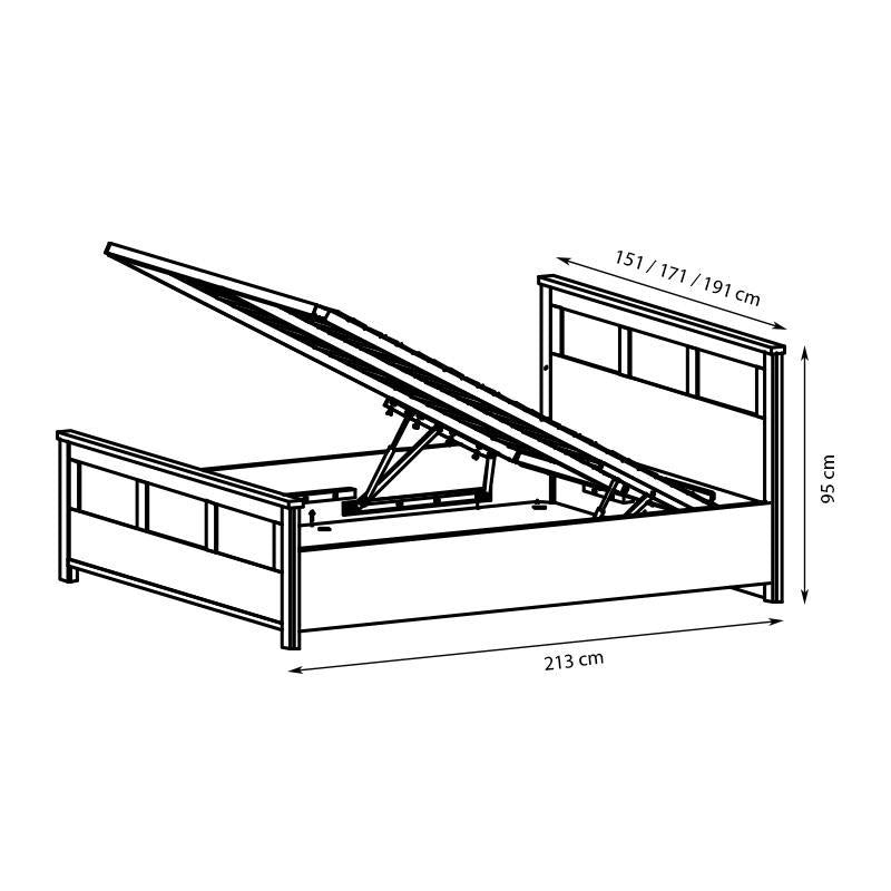 Cremona Ottoman Bed with LED Lights