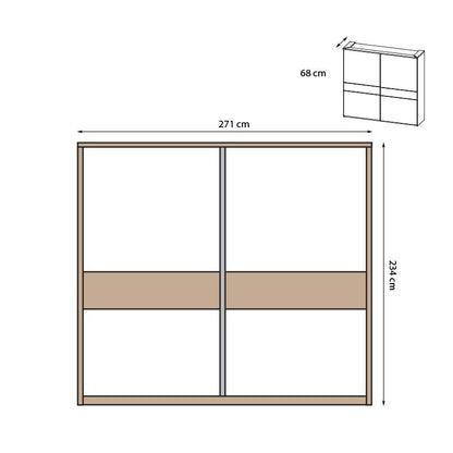 Manhattan Sliding Door Wardrobe 271cm