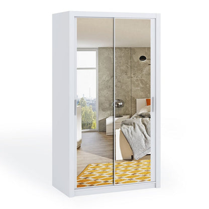 Bono Sliding Door Wardrobe With Mirrors 120cm