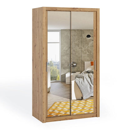 Bono Sliding Door Wardrobe With Mirrors 120cm