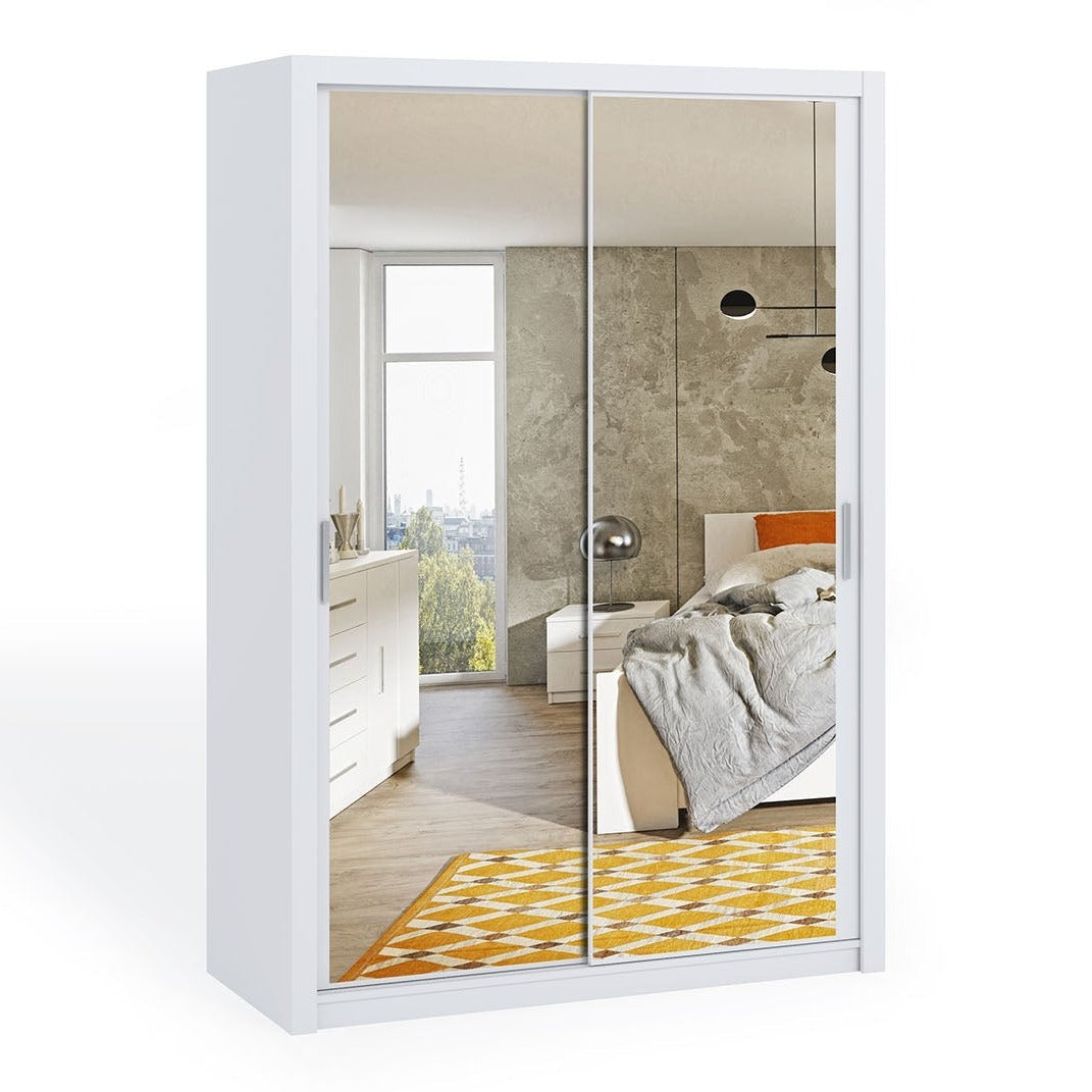 Bono Sliding Door Wardrobe With Mirrors 150cm