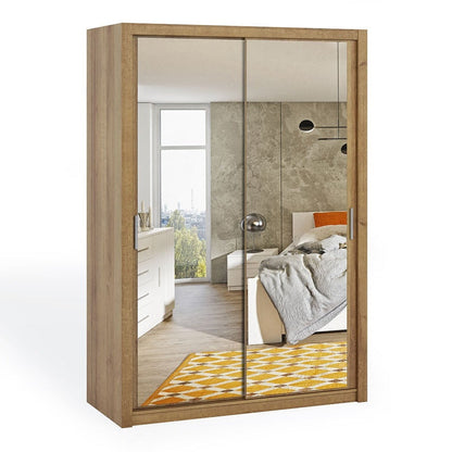 Bono Sliding Door Wardrobe With Mirrors 150cm