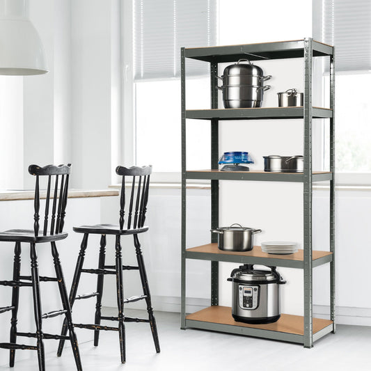 1.8m Warehouse Shelving for Books and Kitchenware-Gray