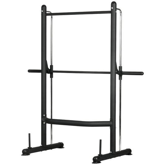 Squat Rack with Pull-Up Bar, Adjustable Weight Rack, Multi-Functional Weight Lifting Barbell Stand for Home Gym Strength Training