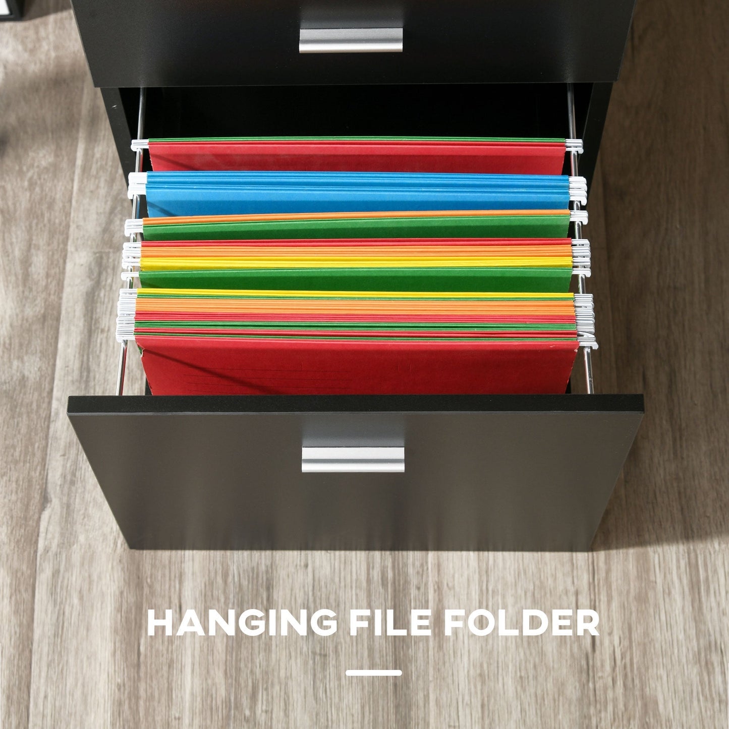 HOMCOM L-Shaped Computer Desk Table with Storage Drawer, Home Office Desk Corner Industrial Style Workstation for A4 Files 143.5 x 143.5 x 76cm, Black