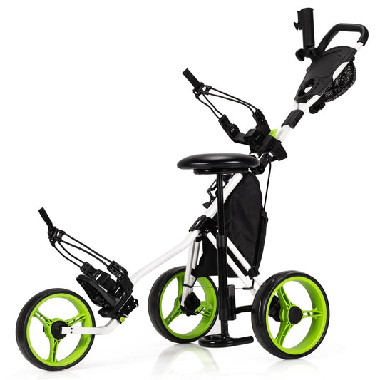 Golf Push Pull Cart in Green