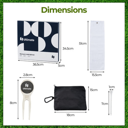 Complete Golf Accessories Set with Golf Balls Golf Tees Golf Towel Golf Belt and Golf Hat