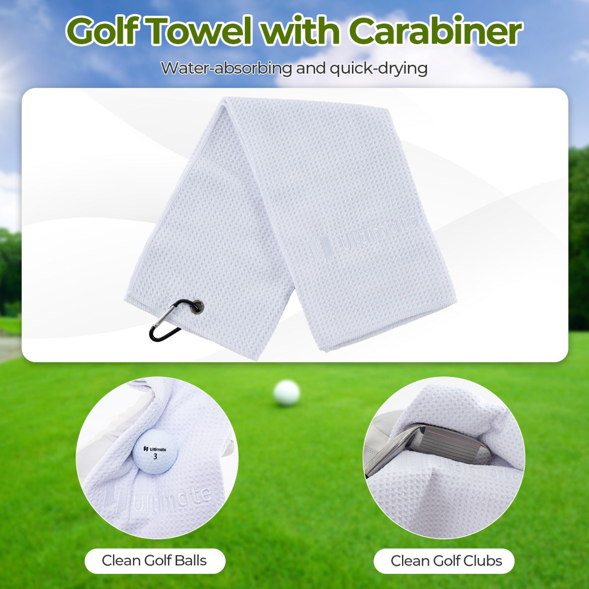 Complete Golf Accessories Set with Golf Balls Golf Tees Golf Towel Golf Belt and Golf Hat