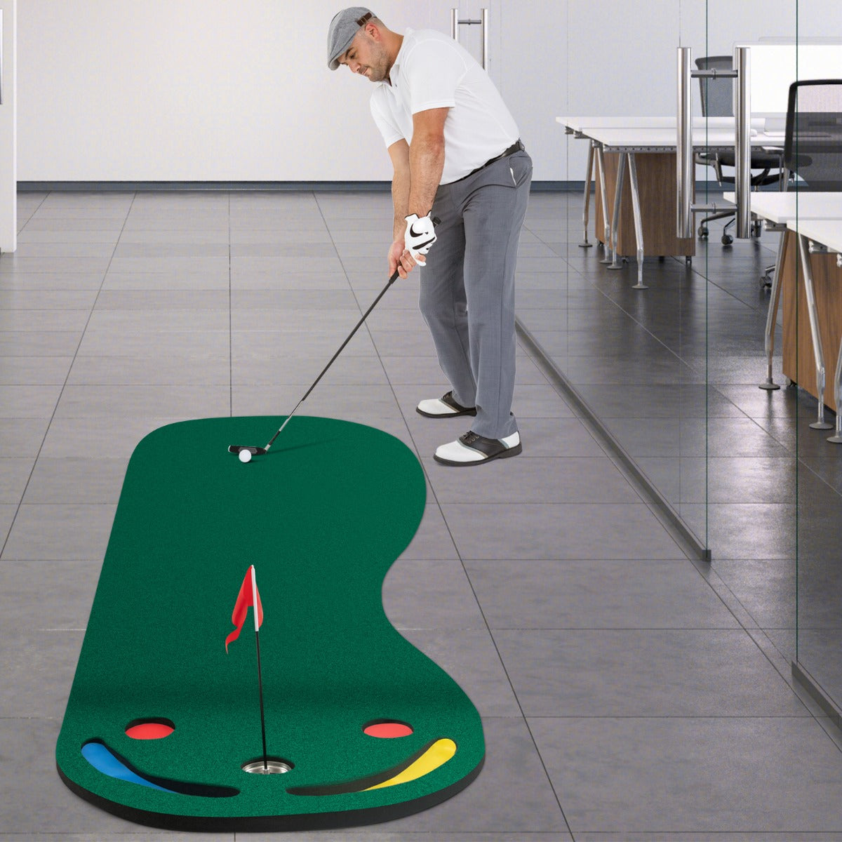 Golf Putting Green Set for Indoor Outdoor Use