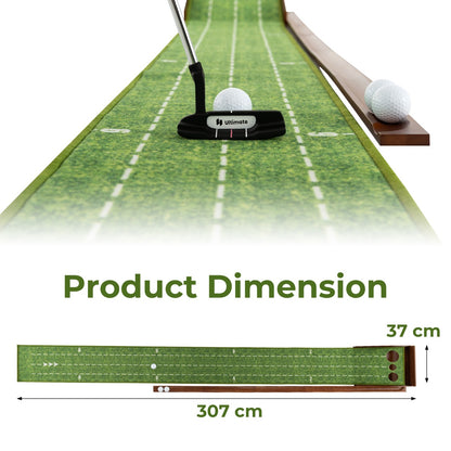 Golf Putting Practice Mat with Auto Ball Return for Home and Office-3 Holes